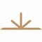 Ekena Millwork Saratoga Timber Gable Bracket, Western Red Cedar, 108"W x 45"H x 1 1/2"D x 5 1/2"F, 10/12 Pitch GBW108X45X0206SAR00SWR - alternate 1